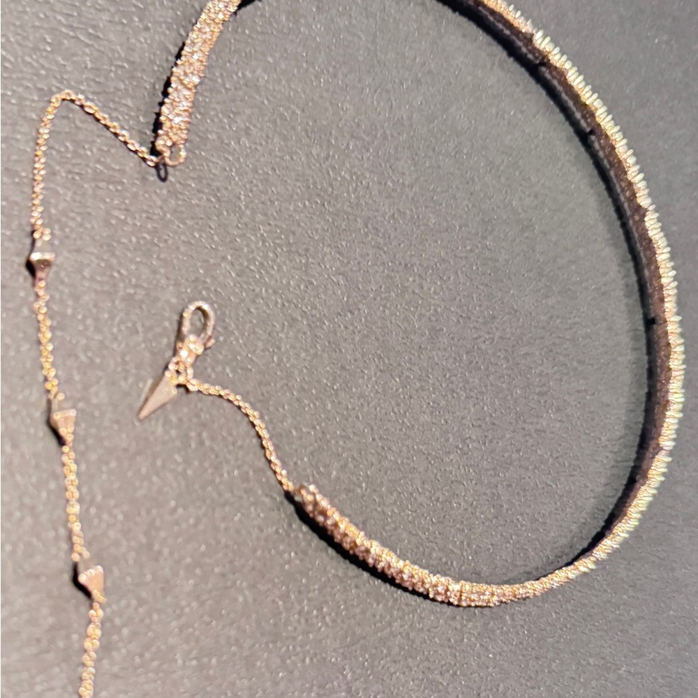 Alexis Bittar Gold Textured Necklace - Picture 3 of 7